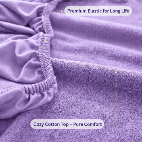 Image of Waterproof Mattress Protector 6x6.5 Feet (72x78) | Elastic Fitted Bedsheet | Soft & Durable Gadda Cover Dustproof By Bharat Griha BG16