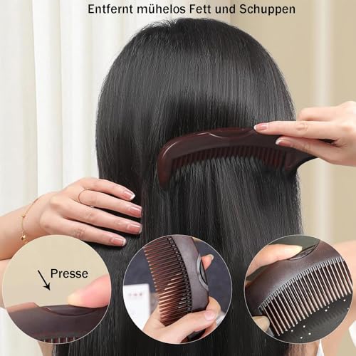 CONJURAIDE 4 Stück Läusekamm, Schuppenkamm Flohkamm Hunde Nissenkamm Dandruff Lice Comb Schuppen Haustier Kamm Hundekamm Schorfkamm Erwachsene Schuppenkamm Katzenkamm für Menschen Katzen
