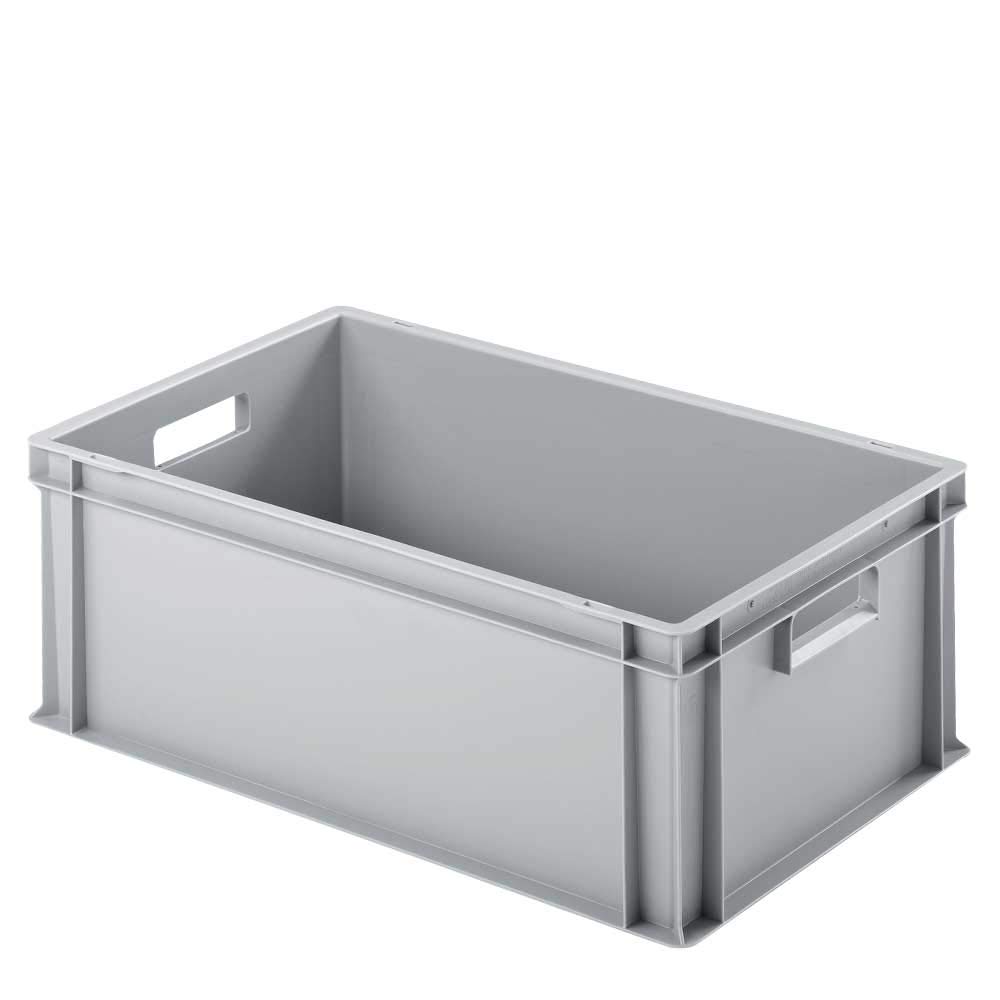 10 x Eurobehälter, LxBxH 600 x 400 x 220 mm + Gratis: 1 Transportroller