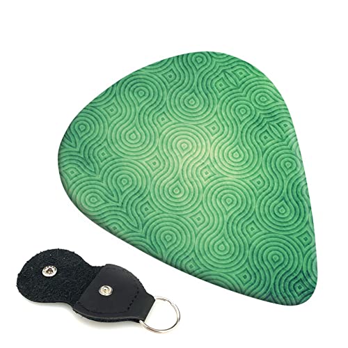 Green Curve Texture Lot de 6 médiators pour guitare acoustique, guitare électrique, basse, ukulélé – fin, moyen et épais - Les Beatles, Paul McCartney, John Lennon, RIngo Starr, George Harrison Green Curve Texture Lot de 6 médiators pour guitare acoustique, guitare électrique, basse, ukulélé – fin, moyen et épais