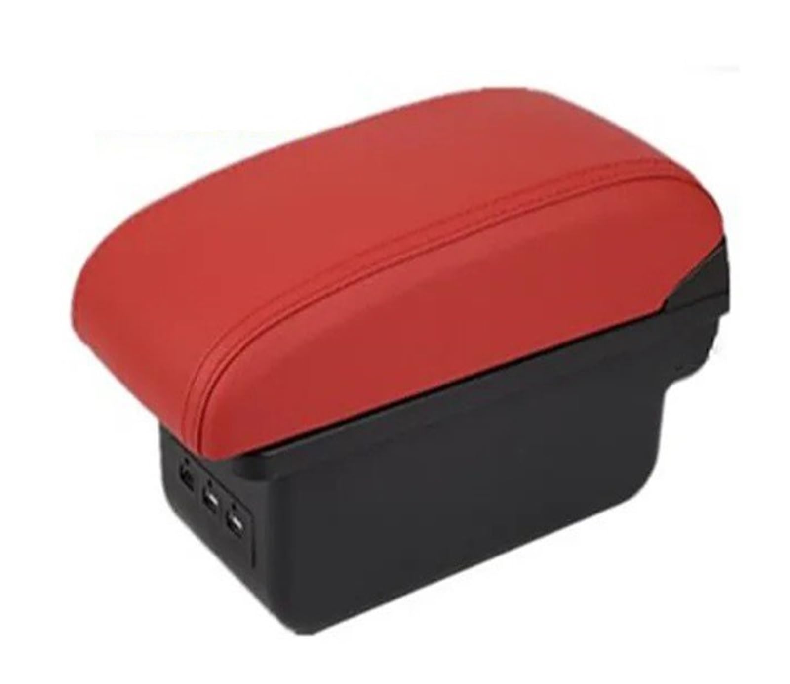 UMDJJU For MG For MG3 2025 Armrest Box Car Center Storage Interior Retrofit Accessories Car Centre Console Armrest Box(B red 3USB)