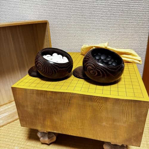 美品　高級　囲碁盤　脚付き　ヘソ有　ケース付き　本榧　6寸 本榧足付碁盤 3寸2分（木裏） ga30008 | 前川榧碁盤店