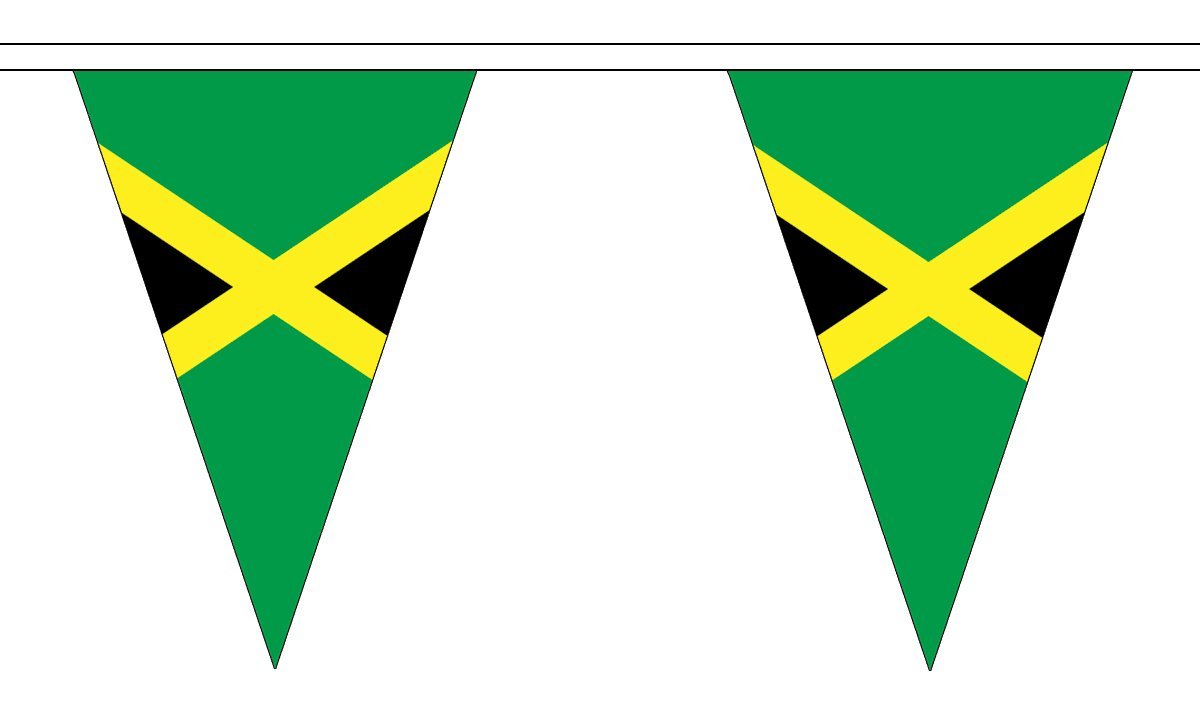 Jamaica Triangle Triangle Bunting 5m (12 flags)