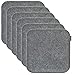 Brandsseller Cuscino per sedia in feltro rettangolare, 35 x 35 x 2 cm, confezione da 6 pezzi, grigio scuro