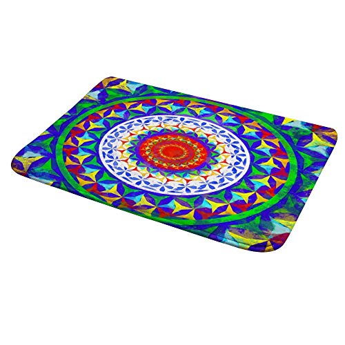 Tapis de bain velours de corail bleu lavable et absorbant