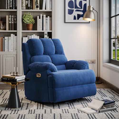 Image of Wakefit Recliner | 3 Year Warranty | Recliner Sofa 1 Seater, XpertGRID Technology, Designed for Supreme Comfort & Relaxation, Easy DIY Assembly, 145 kg Weight Capacity, Electic Virelia (Blue)