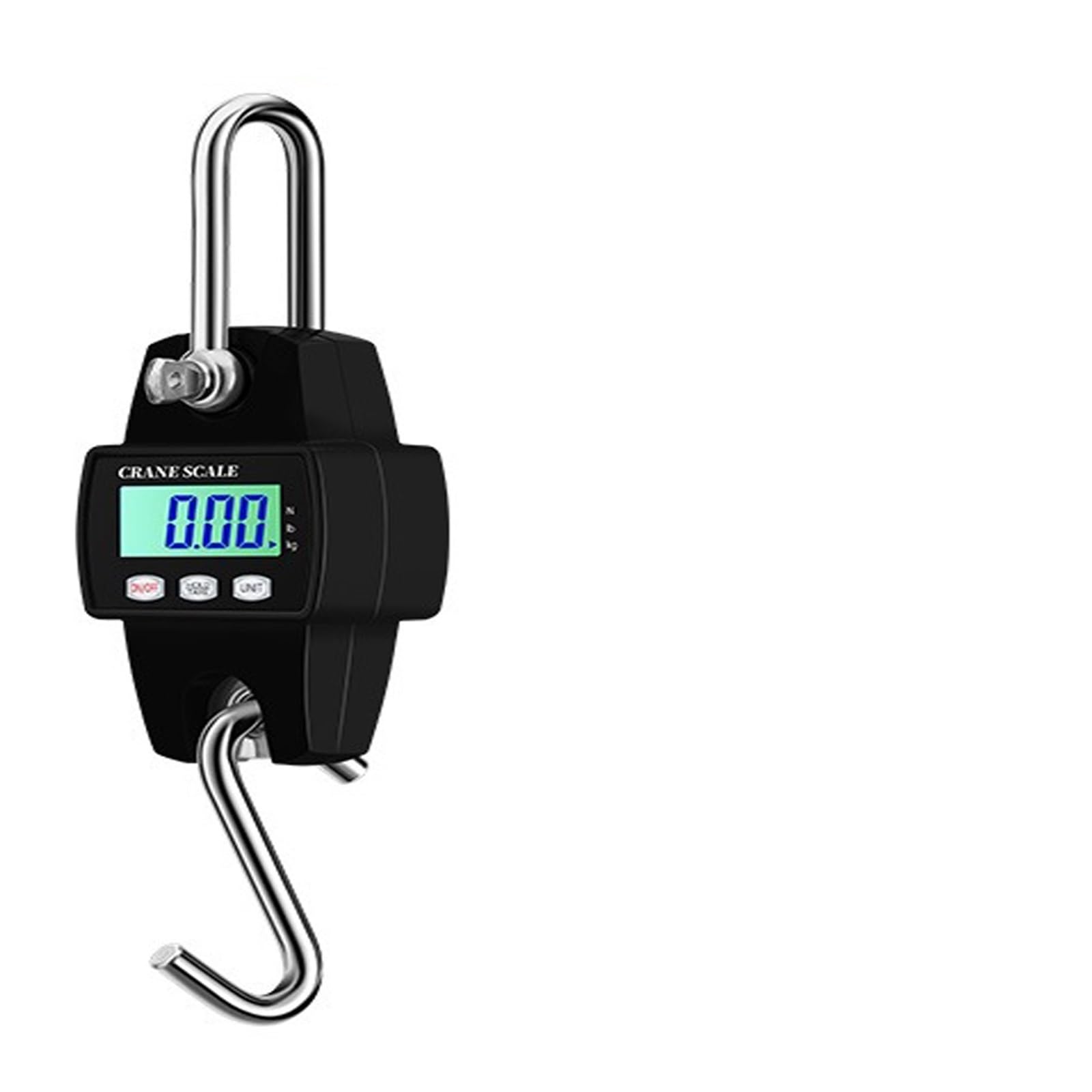 Gqnblvhzupdm 300Kg Black Crane Scale, 0.05~500Kg/1100Lb Handheld Digital Industrial Hanging Crane Scale With Hook Electronic Weighing For Farm Fishing Factory