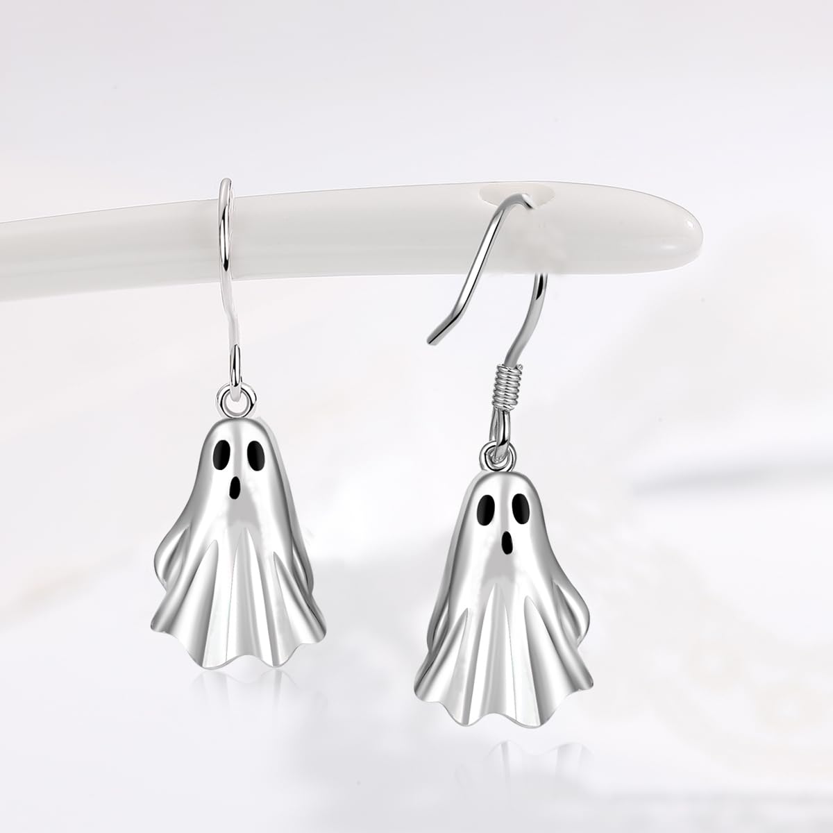 Kürbis Geister Ohrringe für Damen 925 Sterling Silber Halloween Party Magischer Hut Kürbis Ohrringe Geister Horror Halloween Ohrringe Geschenk für Frauen