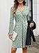 ANRABESS Womens 2025 Fall Long Sleeve Wrap Dress Floral Flowy A-Line Casual Work Versatile Vacation Short Dresses Floral Green Large