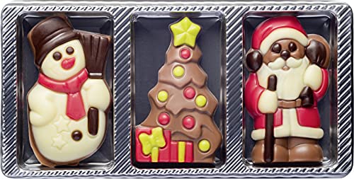 Confiserie Weibler Schokolade Weihnachten - Schokoladengeschenk Xmas - 3 Schokoladenfiguren - 30g