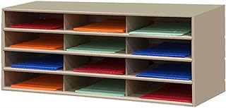 Durham 432-75 Tan Cold Rolled Steel Horizontal Literature Storage Rack, 33-3/4