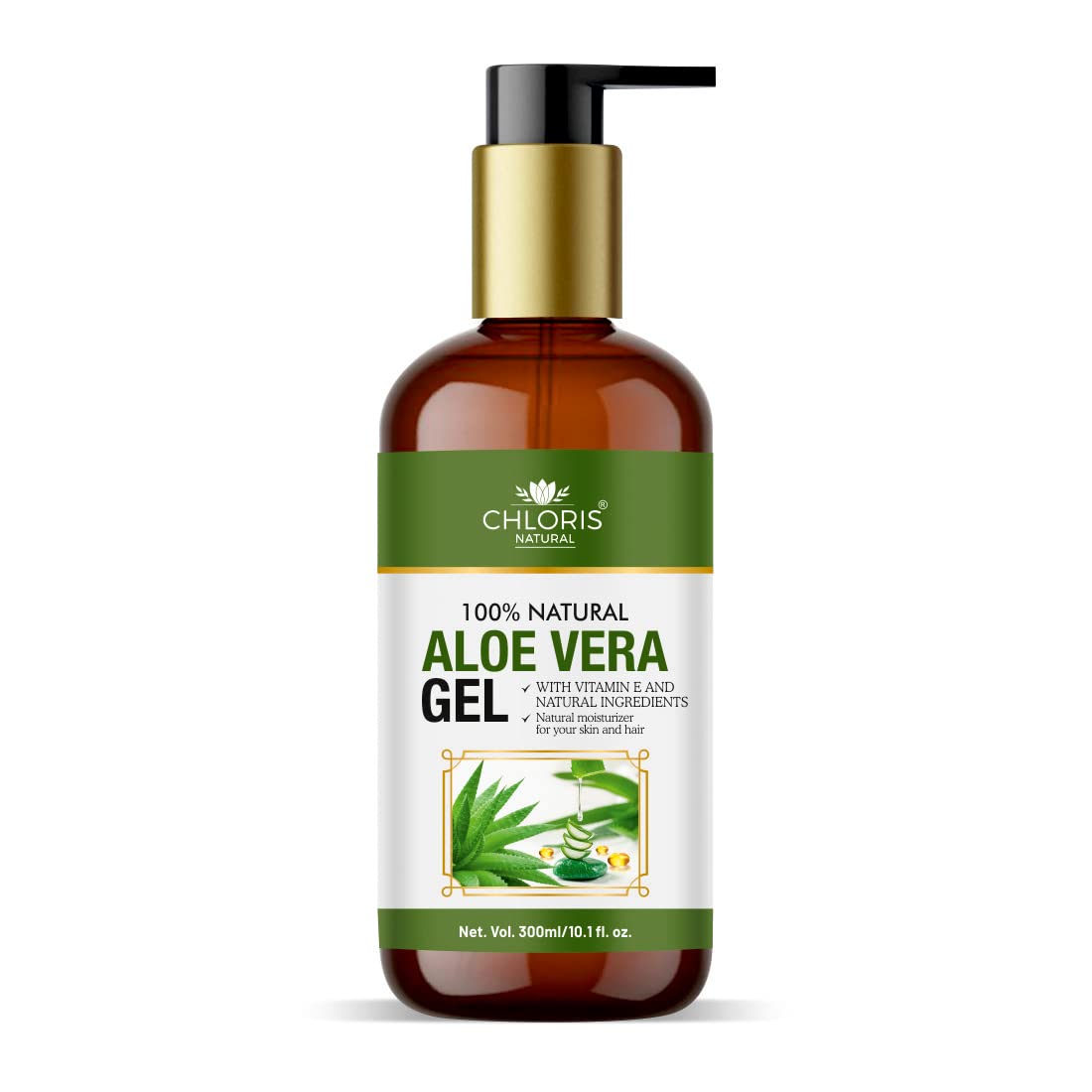 Pure Aloe Vera Gel for Face, Skin & Hair 300ml | Hydrating, Moisturizing & Soothing Gel for Acne, Dark Circles, Scars, Sunburn & Dry Skin | Paraben Free | For Men & Women-image-1
