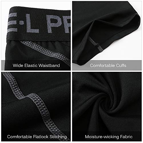 Nishore 3 Pack Men Sports Underwear Respirável Boxer Briefs Men Compression Shorts