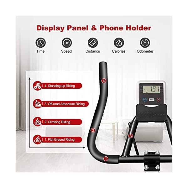 FISUP Exercise Bike 440 LBS Capacity Indoor Cycling Bike Stationary Fitness Bicycle Home Cardio Workout Training