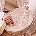 Rattan Round Serving Tray, Decorative Coffee Table Tray, Ottoman Hand Woven Serving Basket with Handles, Wicker Fruit/Bread Serving Basket, 11.8 inch