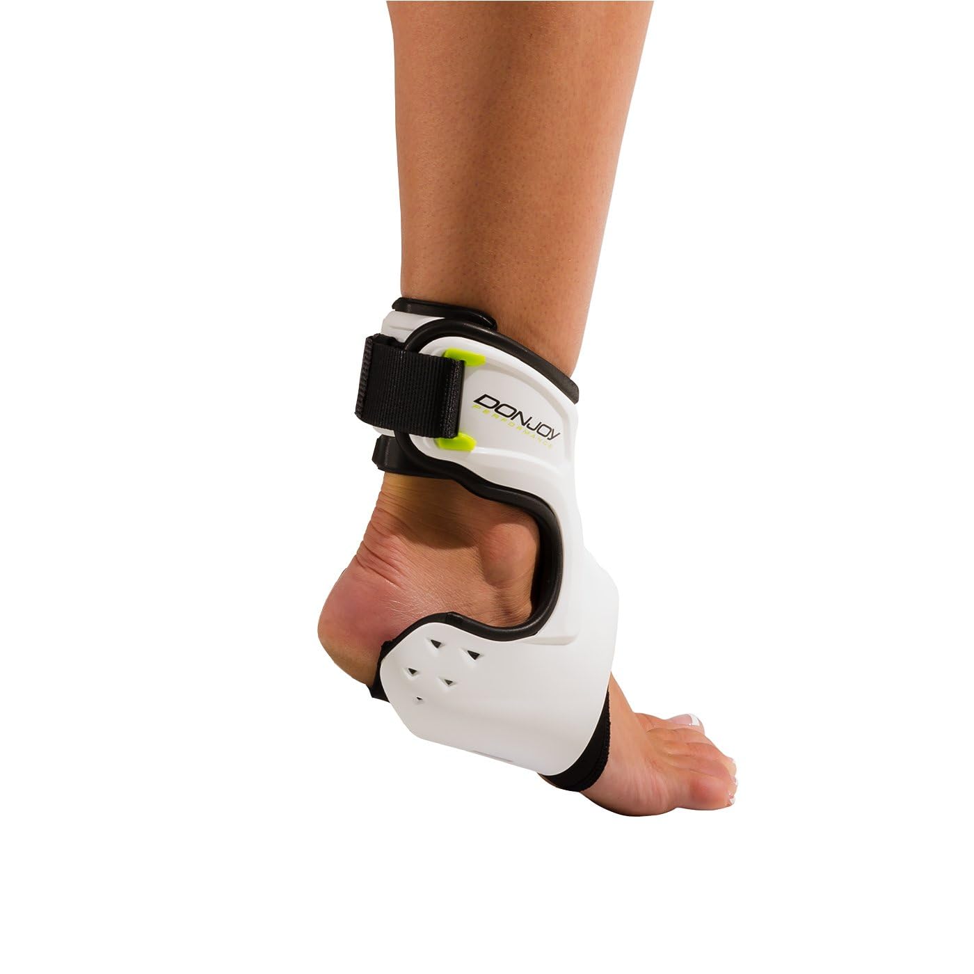 DonJoy Performance - Tobillera con soporte POD®, el mejor apoyo para conseguir estabilidad, para los esguinces de tobillo y torceduras provocadas por el fútbol americano, fútbol, baloncesto, lacrosse, voleibol - DP151AB05-WHT-XS-R, Pie derecho, XS, Blanco