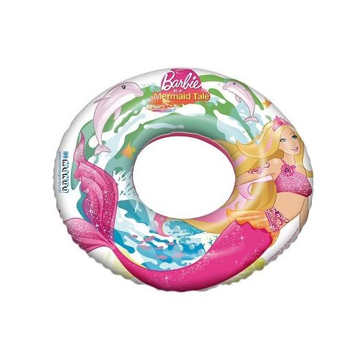 Mondo Toys - Barbie Swim Ring - Flotador Hinchable Para Bebé – Flotante – Rosquilla Hinchable – Ideal Para Niño/Niña Utilizable En Piscina/Mar - 16213