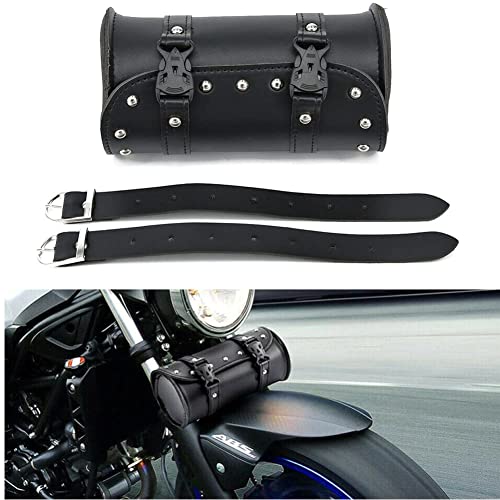 vitihipsy Sacoche Moto,Universelle Sacoches Cavalières pour Moto Cuir Noir Trousse Outils Moto,Sacoche Moto Custom,résistant à l'eau ou à la Chaleur(8.27 * 3.94 * 3.94in)