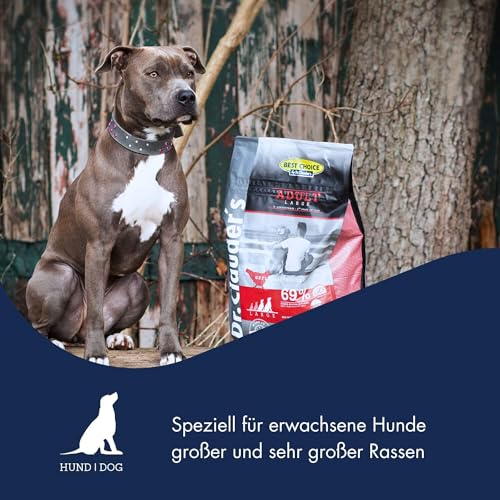 DR.CLAUDER’S - Best Choice Adult Large | Trockenfutter für große, ausgewachsene Hunde zur Unterstützung von Knochen und Gelenken. Weizenfreies Alleinfutter im Beutel | 12,5kg Geflügel