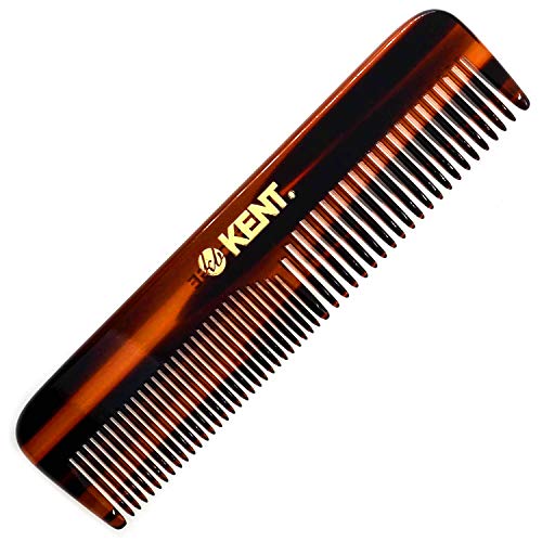 Kent A OT 4.5 Inch Limited Edition Double Tooth Hair Pocket Comb, Small Fine/Wide Tooth Comb for Styling Hair, Beard and Mustache, for Men, Women and Kids. Saw Cut Hand Polished. Handmade in England