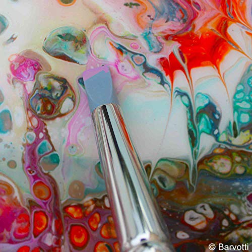 Barvotti 5 Pcs Set Of Silicone Color Shapers Tools With Soft Rubber Tip To Paint, Blend, Carve, Smudge - Clay Sculpting Tools, Black Wooden Handle - 10Mm Tips #TOP6