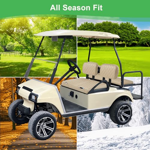 LEAPGOMAX Golf Cart Seat Covers Front and Rear for Club Car DS Pre-2000 by LEAPGOMAX - Used condition - Image 9