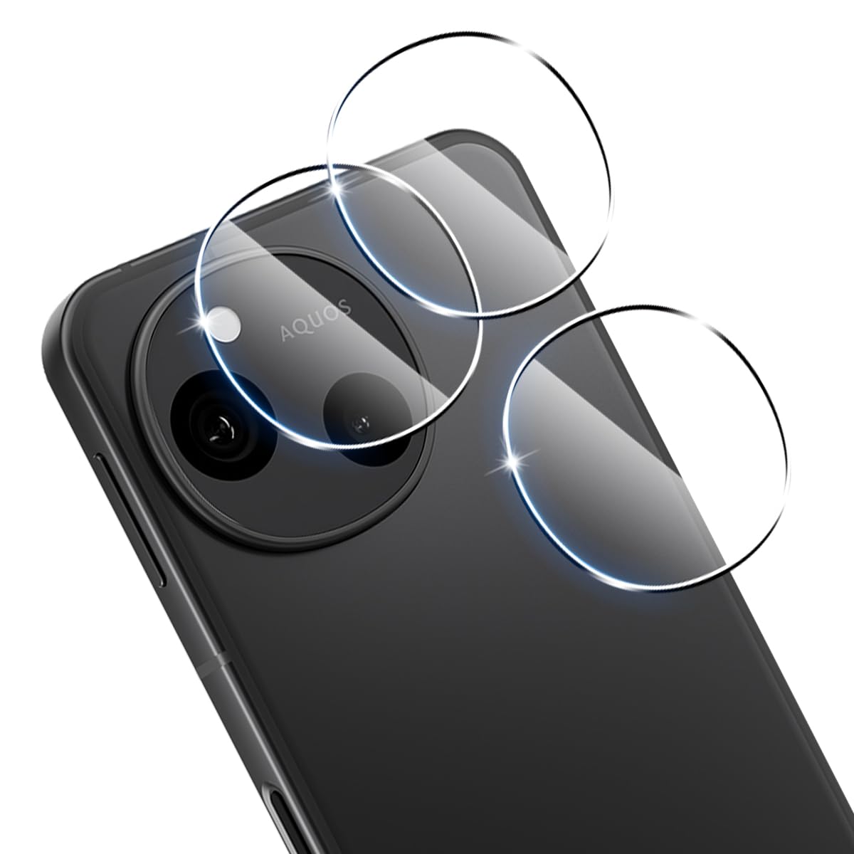 【3枚セット】 対応 AQUOS sense10 SH-53F SH-M33 カメラフィルム 【日本旭硝子 硬度9H】 対応 アクオスセンス10 レンズフィルム カメラ保護フィルム AQUOS sense10 用 カメラ レンズ保護 高透過率 、気泡ゼロ 、飛散防止 、衝撃吸収 、指紋防止 、ラウンドエッジ加工 、簡単貼り付け
