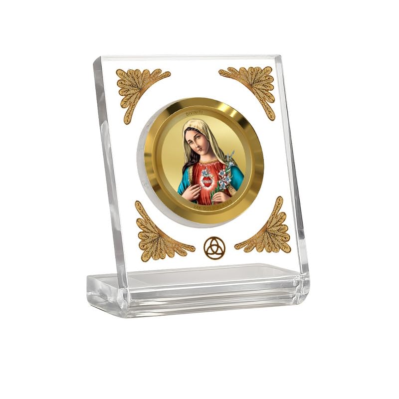 Image of DIVINITI 24K Gold Plated Religious Car Dashboard Frame | Premium God Idol Frame for Car, Home Mandir & Office Table | Spiritual Gift, Decorative Showpiece