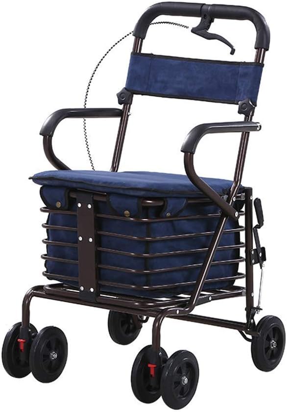 介護用歩行器、高齢者用、補助キャスター付きステンレス製4本足