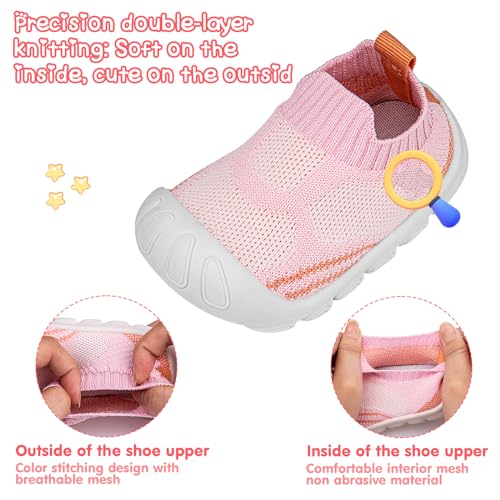 Baby Walking Shoes Toddler Girl Boy Soft Sole Breathable Cotton Canvas Shoes Infant Lightweight Non-Slip Safer Slip-on First Walkers Shoes Casual Tennis Wide Sneakers Rubber Soles Running Outdoor3