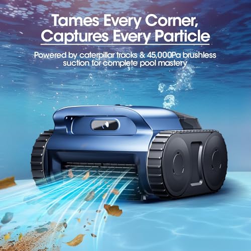 Cordless Robotic Pool Vacuum, Pool Cleaner with Track Drive & Sonar Navigation, 180W Brushless Motor, Wall & Waterline Climbing, 150-Min Runtime, for Inground & Above-Ground Pools up to 2150 Sq. Ft. - Image 2