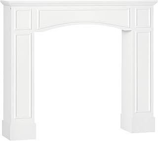 HOMCOM Modern Fireplace Mantel, Surround Mantels for Fireplace with Deco...