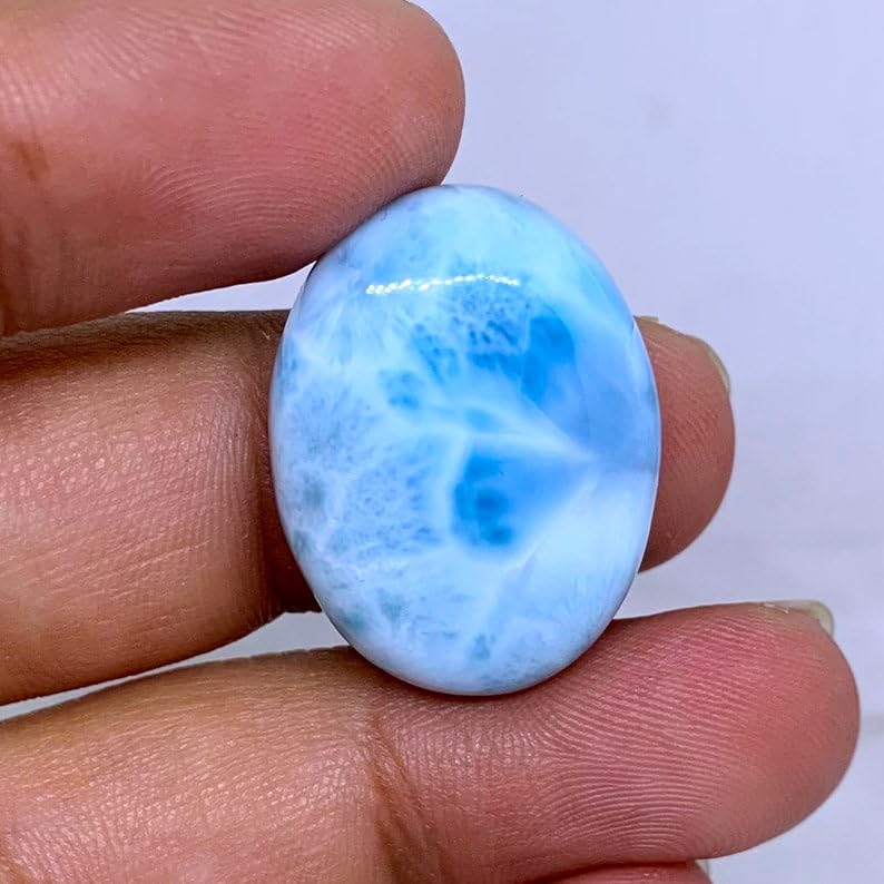 Larimar de qualité gemme ovale de 25 mm pour joaillerie fine - 2