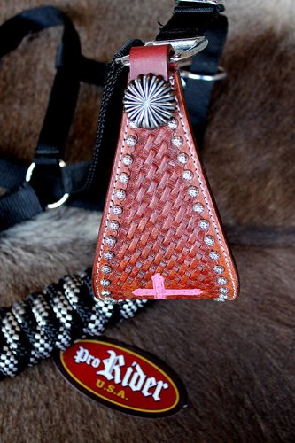 ProRider Horse Noseband Tack Bronc Leather Halter Tiedown Lead Rope 280620