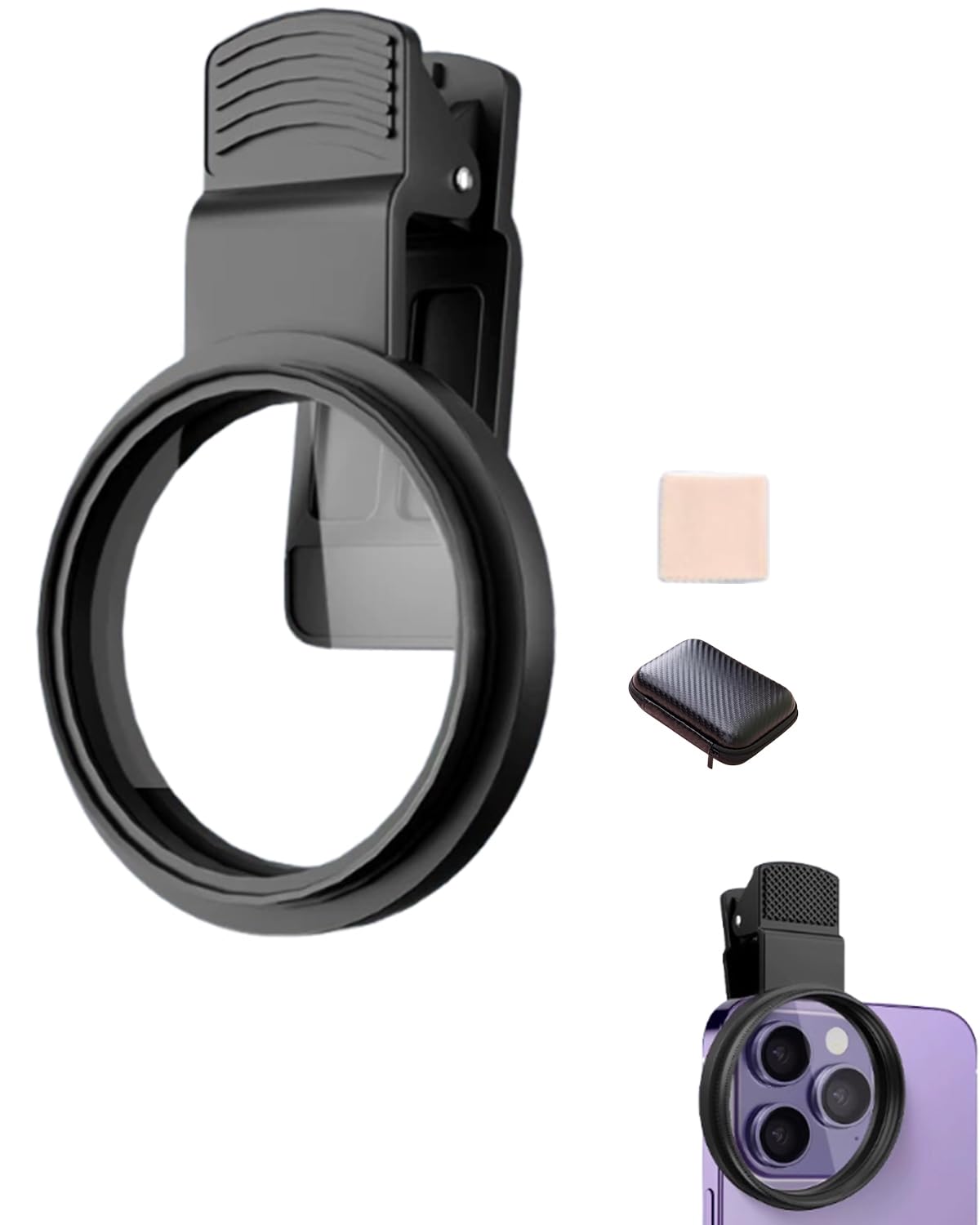 Filter for Mobile, 52mm Polarizing Filter Kit for Smartphones, Professional Camera Lens Accessory with Cleaning Cloth and Case, Ideal for Outdoor Photography and Travel Shoots-image-30
