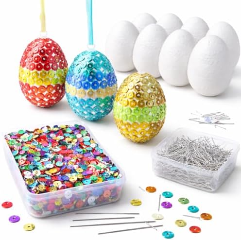 TK Gruppe Timo Klingler Easter Handicraft Set - 12 Styrofoam Eggs...