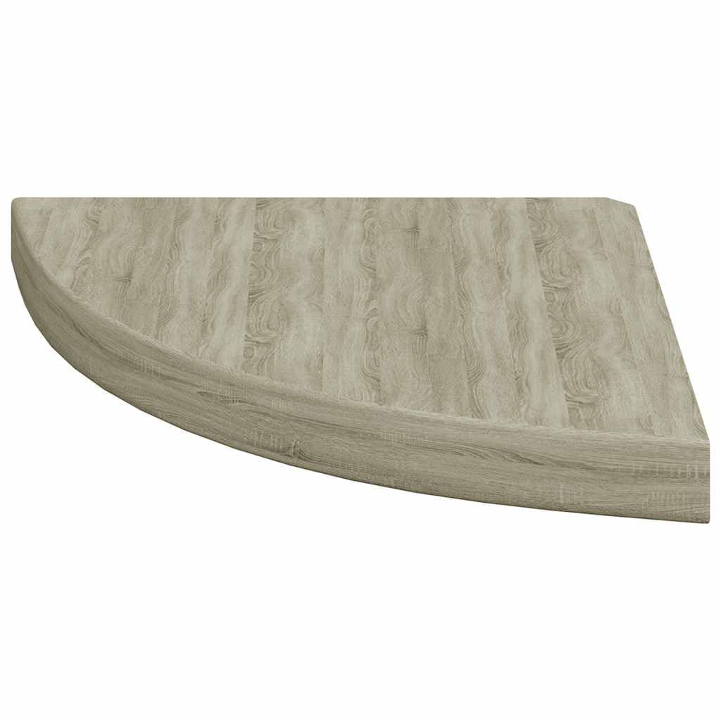 Estantería de esquina flotante de madera de densidad media (35 x 35 x 3,8 cm), diseño de roble | Estante de pared para sala de estar o pasillo que ahorra espacio con soporte invisible y capacidad de carga de hasta 5 kg.