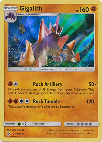 Pokemon - Gigalith - 71/149 - Holo Rare - Pokemon Sun & Moon