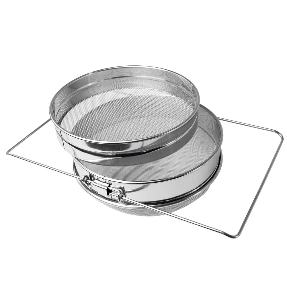 Passoire à miel en acier inoxydable - Double tamis - Équipement d'extraction de miel pour seau de 5 gallons