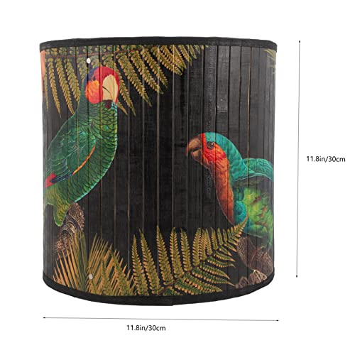 Uonlytech 192W000W18JKSCEW Drum Lamp Shade, Vintage Lampshade Birds Pattern Chandelier Lamp Cover Replaceable Light Accessories thumb #1