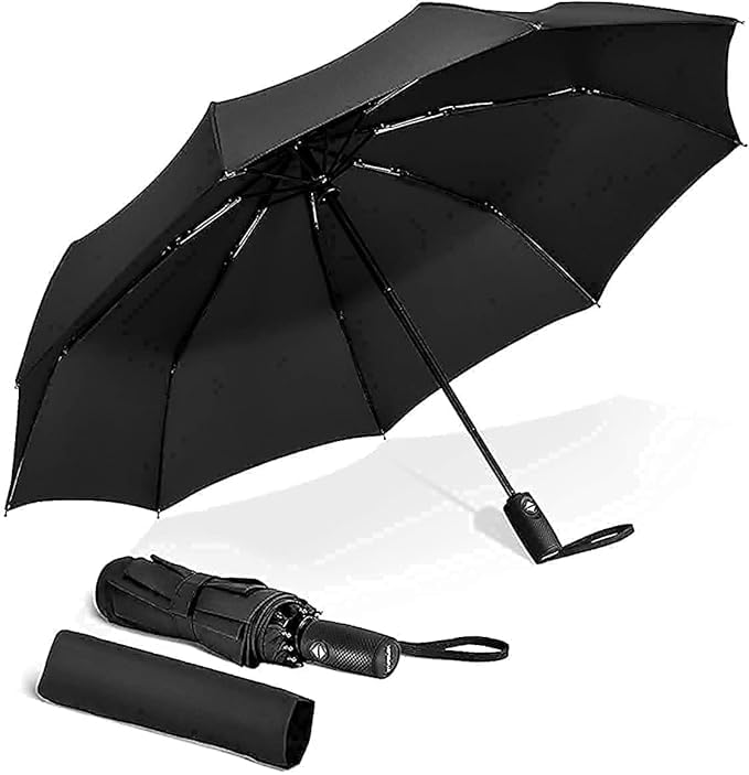 Unisex Auto Open/Close Large 2-Fold Windproof Umbrella Strong and Compact for Sun, Wind, Rain for Men, Women, Boys and Girls-picture-29