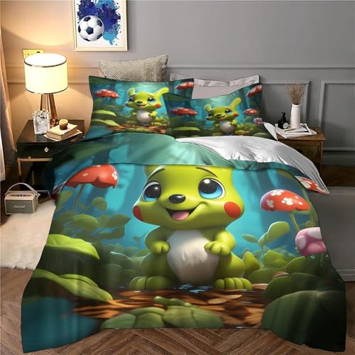 Housse de couette 3D imprimée avec fermeture éclair parure de lit microfibre douce léger 260x220
