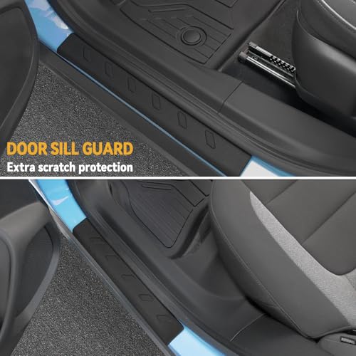 Image of Floor Mats for Chevy Trailblazer AWD 2021-2026, All Weather Floor Mats Trunk Cargo Liner with Backrest Protectors and Door Sill Guards Accessories, Full Coverage Set