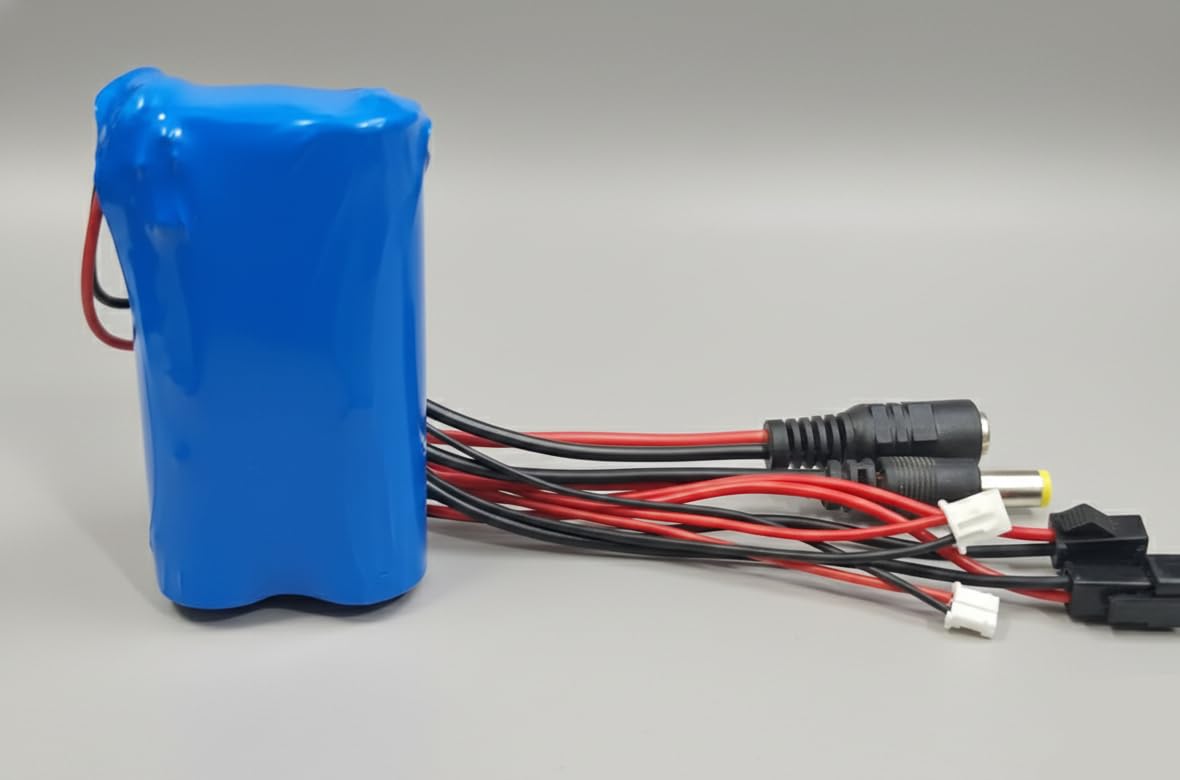 7.4V 1200mAh Dual Cell 18650 Rechargeable Lithium-Ion Battery – Multi-Connector Pack (JST-SM, JST-XH, JST-PH, DC Barrel Plug & Jack)-image-42