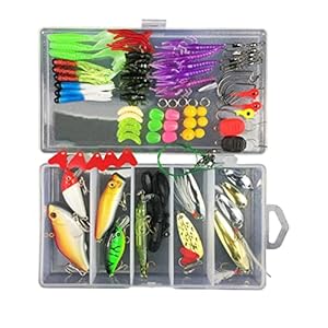 Tackle Box en Lure Kit, Tackle Box en Meer Vistuig Kunstaas Kit Set, Tackle Box voor Zoetwater Forel Bas Zalm Dnlm