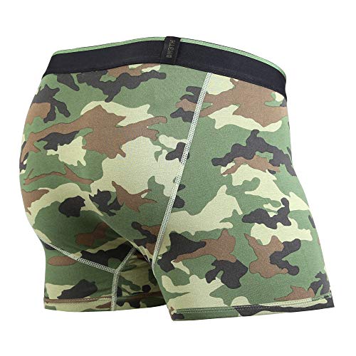 Bn3Th Men's Classic Trunk Athletic Boxers - Breathable And Anti-Chafing Underwear With Our Patented Three-Dimensional Mypakage Pouch, Camo Green, Medium #TOP2