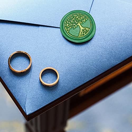 selo cera – carimbos cera com selo vida árvore, envelopes vintage, caneta e velas metálicas lacre ce