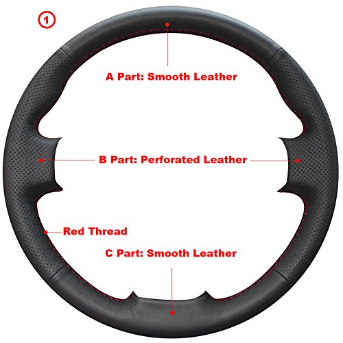 Ablee Loncky Microfiber Leather Car Steering Wheel Cover For 2010-2013 Mazda 3/2011 2012 2013 Mazda 6/2012 2013 2014 2015 Mazda 5/2011-2013 Mazda Cx-7/2010-2015 Mazda Cx-9 Accessories #TOP1