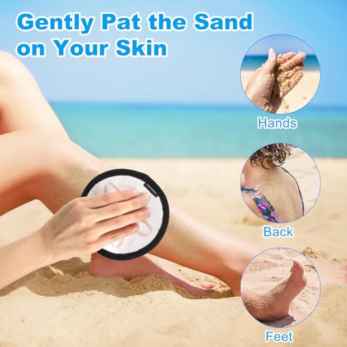 Image of Beach Sand Remover Pouch, Waterless Reusable Sand Eraser Wipe for Beach Travel