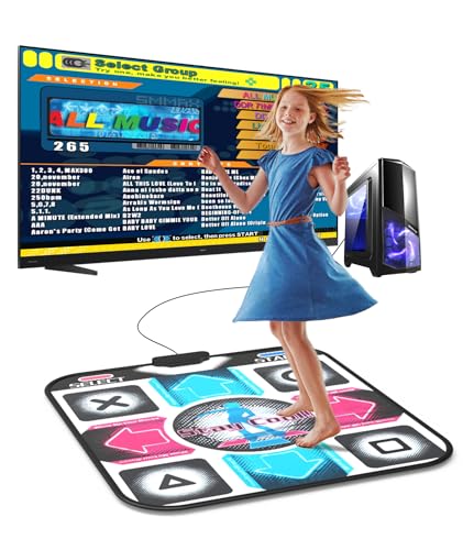 BEBAPOW Tappetino da ballo USB per PC/computer, tappetino da ballo aggiornato per intrattenimento domestico ed esercizi, programma di installazione per giochi di danza incluso, compatibile solo con